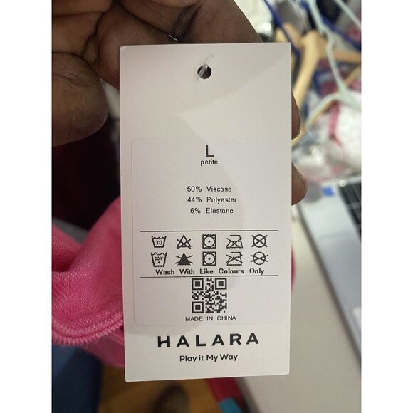 HALARA Crossover High Waisted Back Pocket Wide Leg Yoga Pants Size Large - Picture 5 of 7